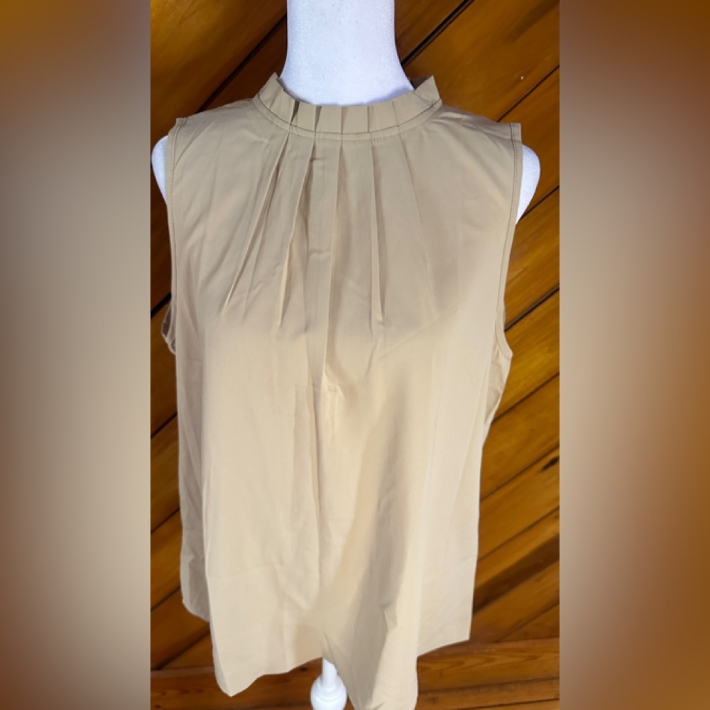 Tan halter style blouse